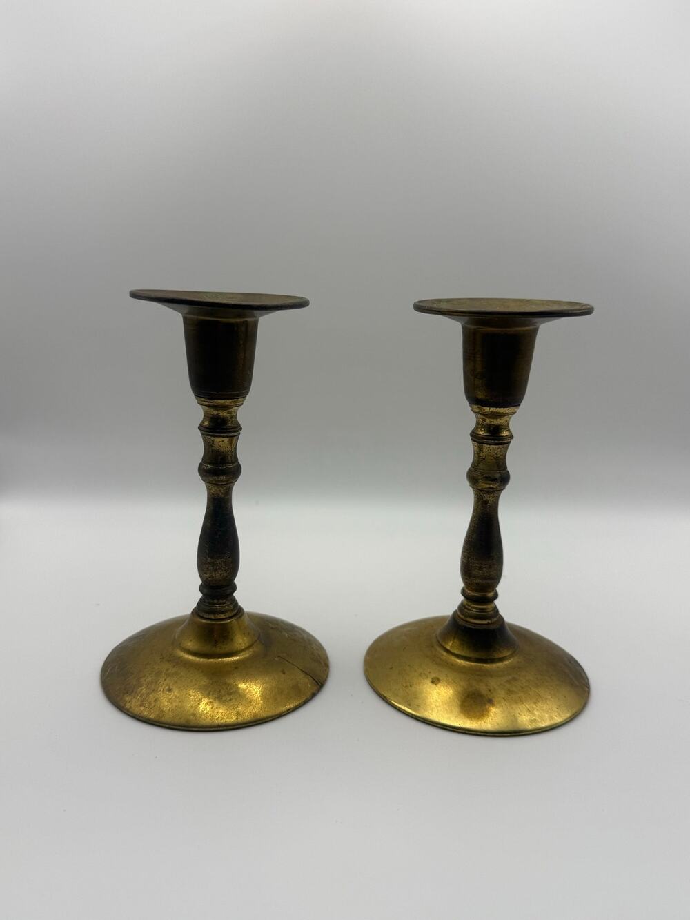 Vintage Brass Taper Candlestick Holders – Pair